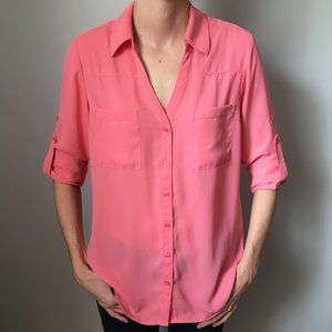 Express Portofino Coral Pink Blouse